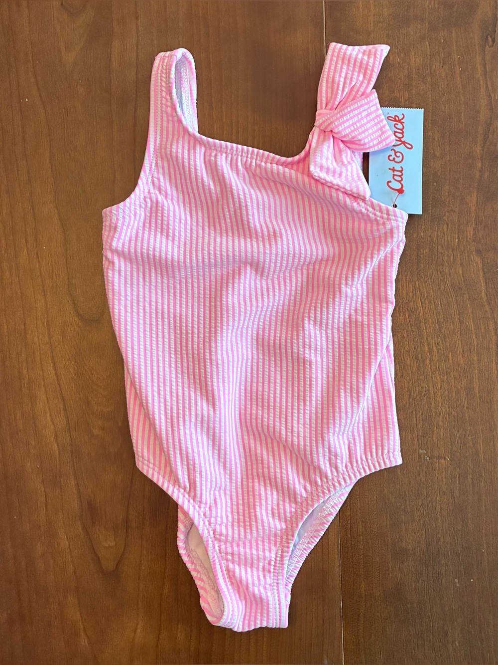 NWT 3T Cat & Jack seersucker swimsuit